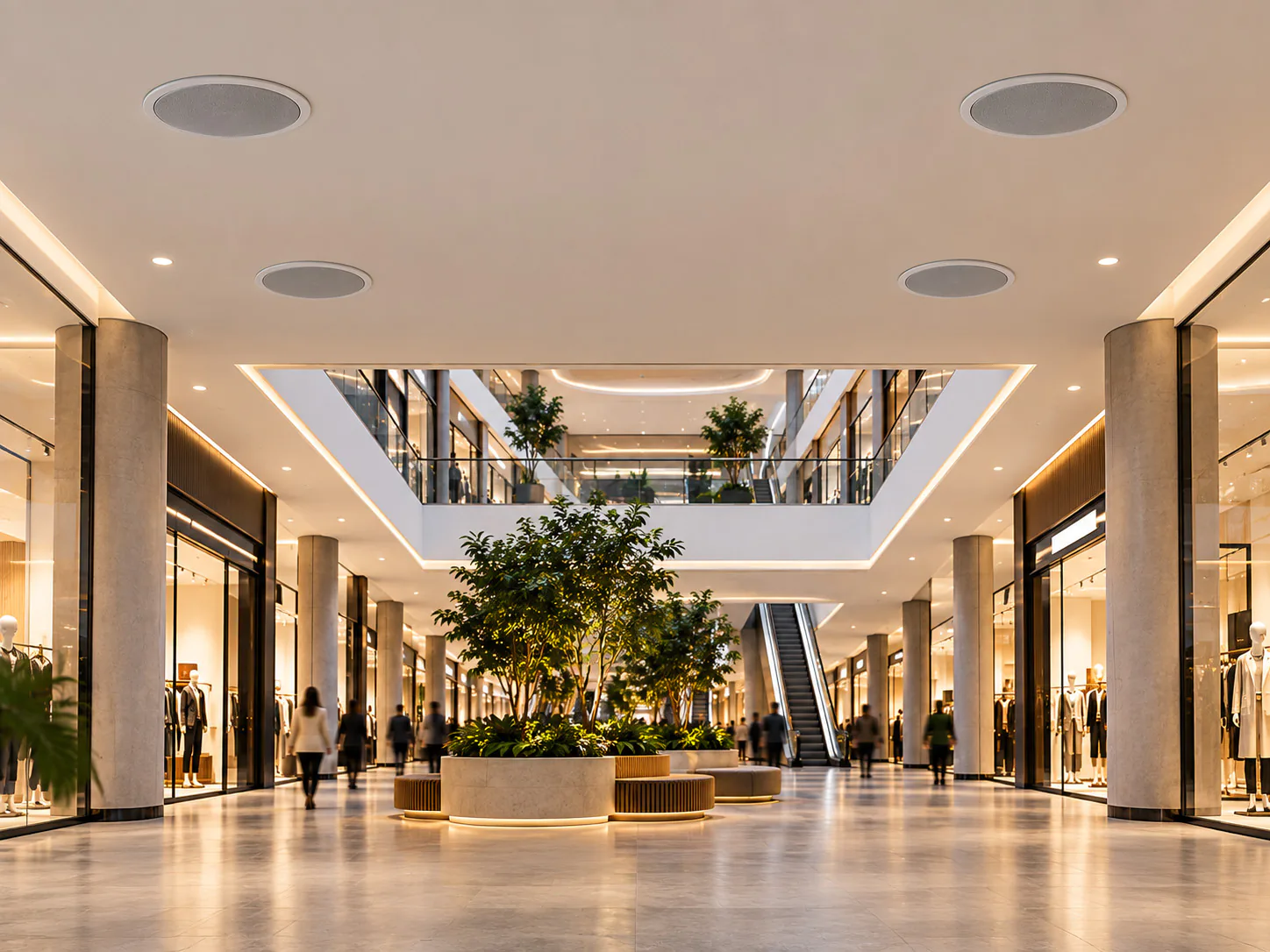 Shopping centre background music system